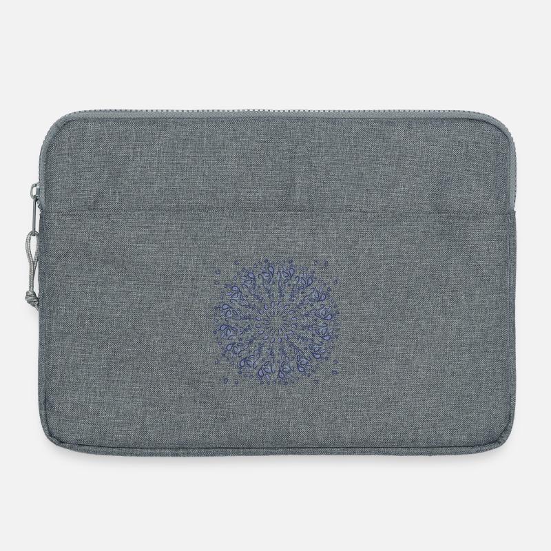 Azure Mandala Bloom - Laptoptasche 15" - Grau meliert