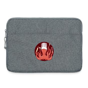 Poulpe Chef de Cuisine - Sacoche pour ordinateur portable 15 pouces - gris chiné - Devant