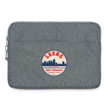 Leeds West Yorkshire Emblem - Laptop bag 15" - heather grey - Front