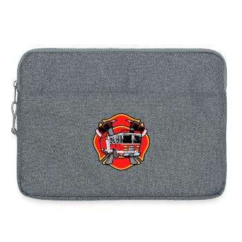 Feuerwehrauto Brandschutz Feuerwehr Retter - Laptoptasche 15" - Grau meliert - Vorne