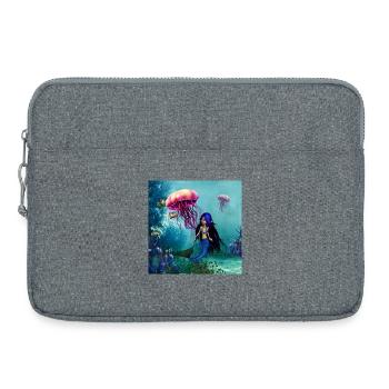 Le monde MAGIQUE de la Petite Sirène et de la Méduse - Sacoche pour ordinateur portable 15 pouces - gris chiné - Devant
