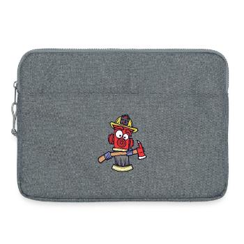 Feuerlöscher Feuerwehr Brandschutz Feuerwehrmann - Laptoptasche 15" - Grau meliert - Vorne