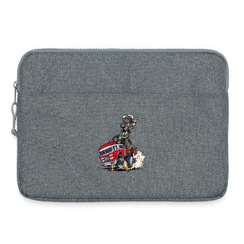 Feuerwehr Brandschutz Feuerwehrauto Lebensretter - Laptoptasche 15" - Grau meliert - Vorne