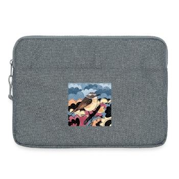 Brownthroat Bird 2023 Illustration - Laptop bag 15" - heather grey - Front