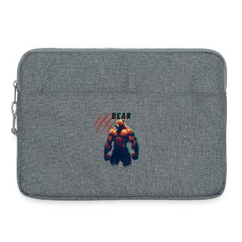 Team Bär - Laptoptasche 15" - Grau meliert - Vorne