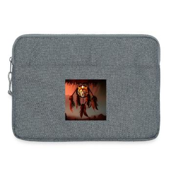 Dream catcher with lion - Laptop bag 15" - heather grey - Front