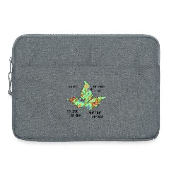 dans le jardin je vais jardinier amateur jardinier cadeau - Sacoche pour ordinateur portable 15 pouces - gris chiné - Devant