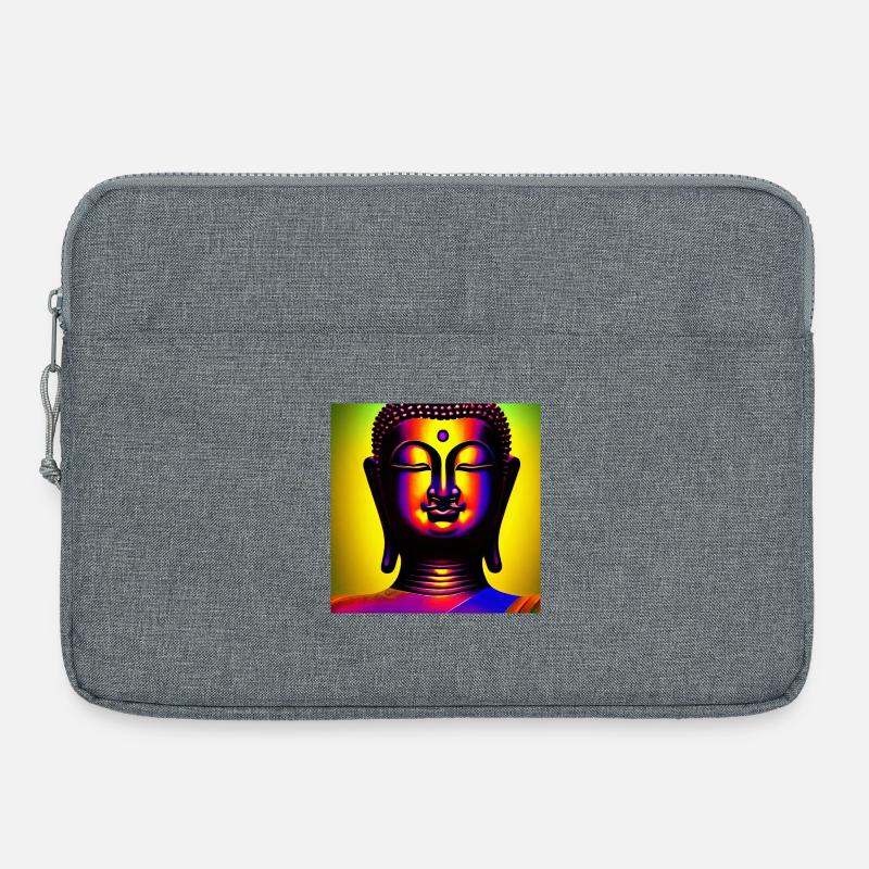 Zen-Buddha-Meditation - Laptoptasche 15" - Grau meliert