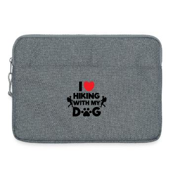 Hiker Statement Heart I Love Hiking Mountains - Laptop bag 15" - heather grey - Front
