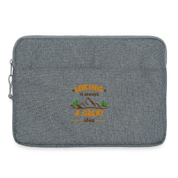 Hiking Trails Mountaineering Statement Hikers Hiking - Laptop bag 15" - heather grey - Front