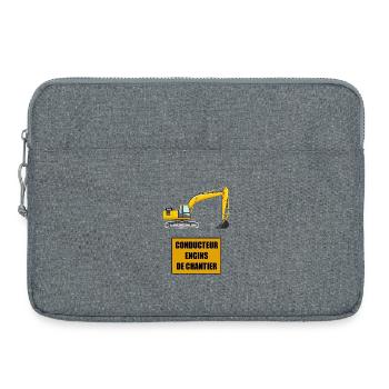 Construction equipment operator - Laptop bag 15" - heather grey - Front