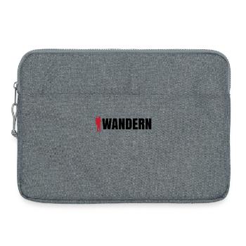 Wanderwege Wandern Spruch Touren Naturerlebnis - Laptoptasche 15" - Grau meliert - Vorne