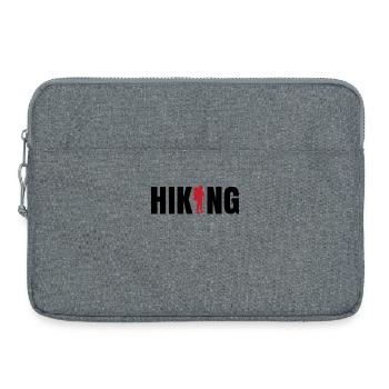 Hike Hiking Saying Hikers Hiking Trails Mountains - Laptop bag 15" - heather grey - Front