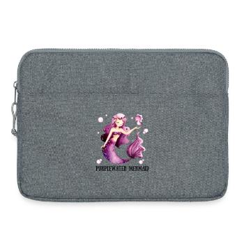 Purple-Water Mermaid - Laptop bag 15" - heather grey - Front
