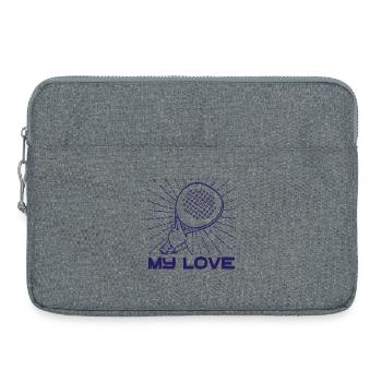 Padel Racket Spieler Statement Sportart Padelspiel - Laptoptasche 15" - Grau meliert - Vorne