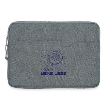 Padelspiel Racket Padel Sportart Spieler Statement - Laptoptasche 15" - Grau meliert - Vorne