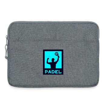 Joueur de Padel de Tennis Raquette d’entraîneur de padel - Sacoche pour ordinateur portable 15 pouces - gris chiné - Devant