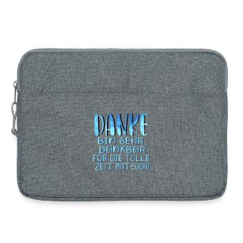 Abschiedsgeschenke für Kollegen - LETZTER TAG - Laptoptasche 15" - Grau meliert - Vorne