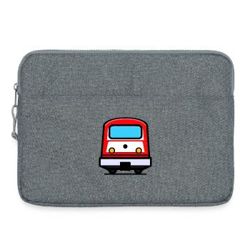 U-Bahn, Lokomotive, Zug - Laptoptasche 15" - Grau meliert - Vorne