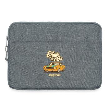 Design des années 70 - Sacoche pour ordinateur portable 15 pouces - gris chiné - Devant