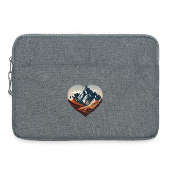 Paysage de Bergherz - Sacoche pour ordinateur portable 15 pouces - gris chiné - Devant