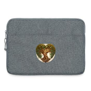 Arbre en forme de cœur, arbre de cœur avec arrière-plan - Sacoche pour ordinateur portable 15 pouces - gris chiné - Devant