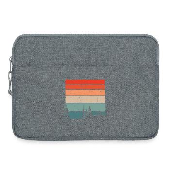 Sunset Skyline Gradient - Laptop bag 15" - heather grey - Front