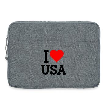i love usa - Sacoche pour ordinateur portable 15 pouces - gris chiné - Devant