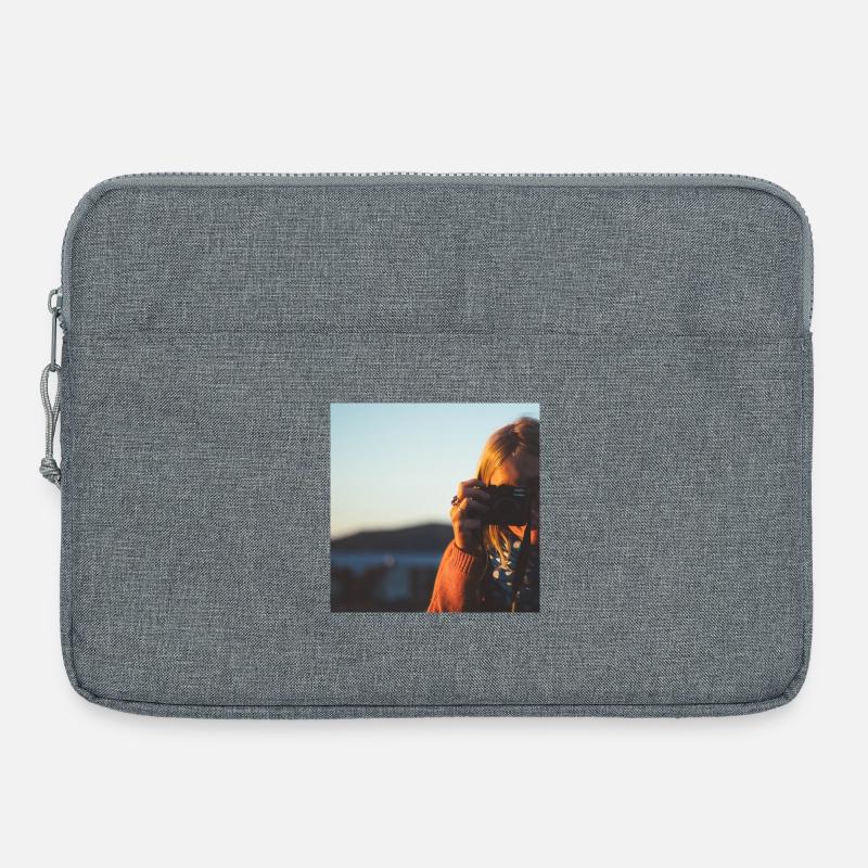 Die Fotografin - Laptoptasche 15" - Grau meliert