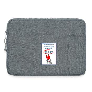 Mathématiques démocratiques françaises - Sacoche pour ordinateur portable 15 pouces - gris chiné - Devant