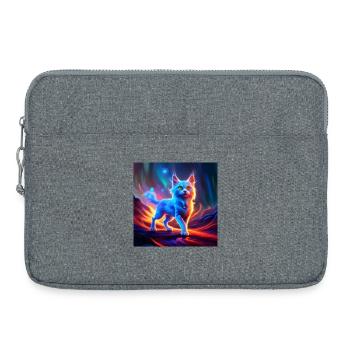 Merveilleux chat bleu. - Sacoche pour ordinateur portable 15 pouces - gris chiné - Devant