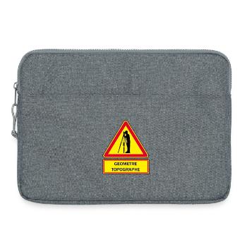 Géomètre topographe - Sacoche pour ordinateur portable 15 pouces - gris chiné - Devant