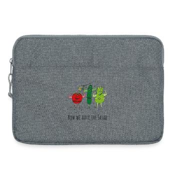Denglish: Now we have the salad - veggi, vegetables - Laptop bag 15" - heather grey - Front