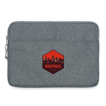 Montreal Skyline Rot - Laptoptasche 15" - Grau meliert - Vorne