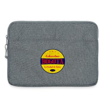 Bogotá Emblem mit Flaggenfarben Kolumbiens - Laptoptasche 15" - Grau meliert - Vorne