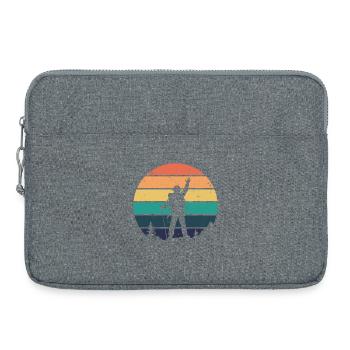 Glacier Hiking Hiker Hike Mountain Peaks - Laptop bag 15" - heather grey - Front