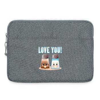SALIÈRE AU POIVRE - LOVE YOU - CITATION AMUSANTE - Sacoche pour ordinateur portable 15 pouces - gris chiné - Devant