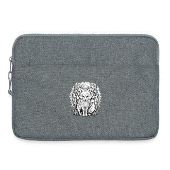 Waldliebe Fuchs Illustration - Laptoptasche 15" - Grau meliert - Vorne