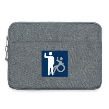 Not all disabilities are visible * - Laptop bag 15" - heather grey - Front
