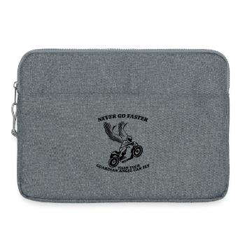 Fahre nie schneller als dein Schutzengel - Laptoptasche 15" - Grau meliert - Vorne