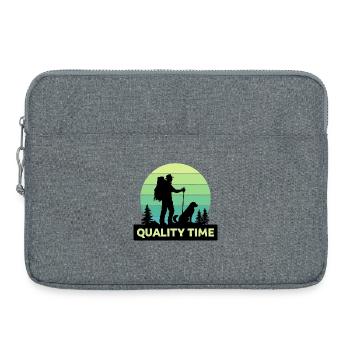 Nature Lovers Hiking Statement Mountaineering Mountains - Laptop bag 15" - heather grey - Front