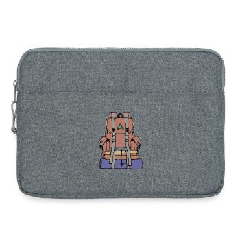 Klettern Bergsteigen Wandern Wanderer Wanderwege - Laptoptasche 15" - Grau meliert - Vorne
