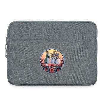 Sorbische Folklore – Brot und Tracht - Laptoptasche 15" - Grau meliert - Vorne