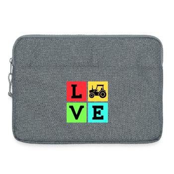 Kraftfahrzeug Traktor Spruch Landmaschinen - Laptoptasche 15" - Grau meliert - Vorne