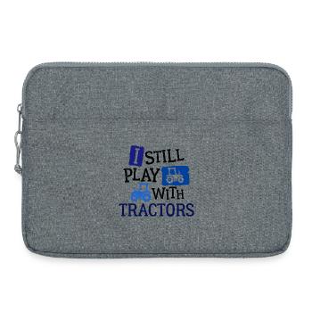 Fahrzeug Landmaschinen Trecker Statement Traktor - Laptoptasche 15" - Grau meliert - Vorne