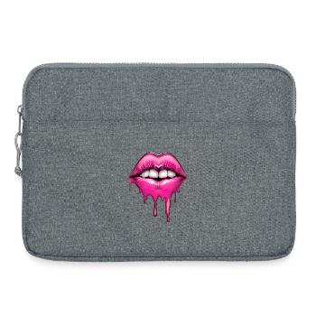 Lippen - Laptoptasche 15" - Grau meliert - Vorne
