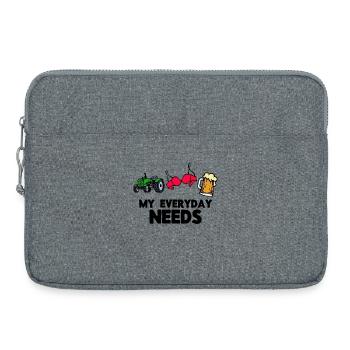 Landmaschinen Ackerbau Traktor Fahrzeug Statement - Laptoptasche 15" - Grau meliert - Vorne