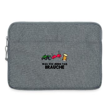 Traktor Landleben Kraftfahrzeug Statement Fahrzeug - Laptoptasche 15" - Grau meliert - Vorne