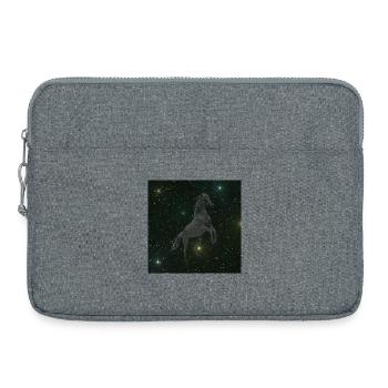 reiter kleidung, Pferdemotiv nachtmuster - Laptoptasche 15" - Grau meliert - Vorne