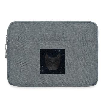 Kätzchen, sternen muster, schenken Weihnachten - Laptoptasche 15" - Grau meliert - Vorne